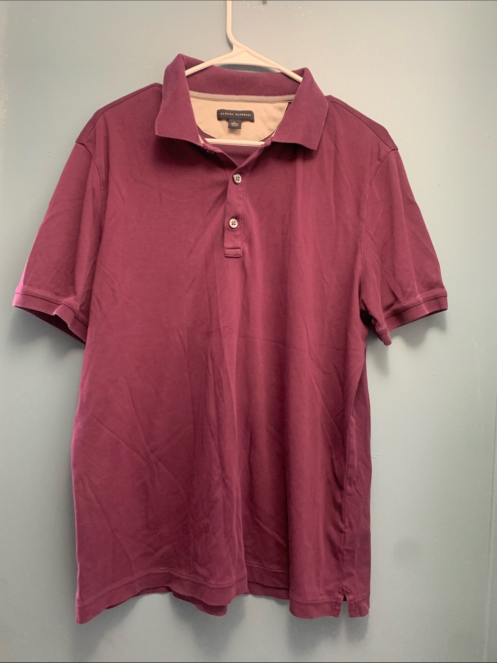 Banana Republic Men's Wine Polo Shirt